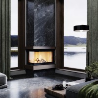 Камінна топка M-FIRE 80 (890/540) кутова ліва (17kW)