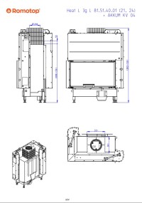 Romotop HEAT L 3g L 81.51.40.24 - кутова камінна топка з гільйотиною ліва