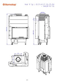 Romotop HEAT R 3g L 65.51.40.26 - кутова камінна топка темна камера