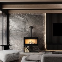 Піч сталева M-Fire Rodos з дровником (15kW)