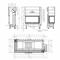 Стальная каминная топка Spartherm Varia 2L-100h-4S