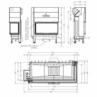 Стальная каминная топка Spartherm Varia 2R-100h-4S