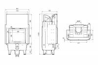 Каминная топка DEFRO HOME INTRA SM G (ЧЕРНЫЙ ШАМОТ)