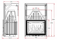 Камин Инвикта 700 Grand angle relevable
