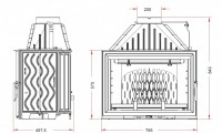 Чугунная топка INVICTA 800 Foyer Grande Vision